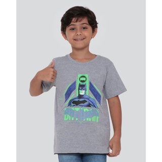 Camiseta Infantil Batman Liga da Justiça Cinza