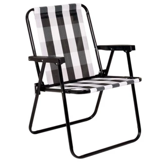 Cadeira De Praia Mor 2583 Retrô Alta / Dobrável Aço Carbono 110kg