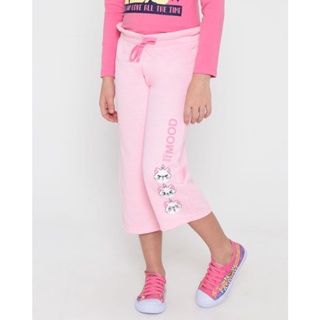 Calça Moletom Infantil Pantacourt Marie Disney Rosa