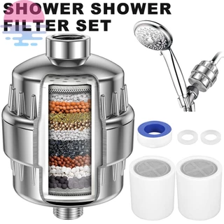 Filtro De Chuveiro De 20 Estágios Para Água Dura Aço Inoxidável Com 2 Cartuchos Filtrantes Vitamina C Remover O Cloro E SHOPSKC3823