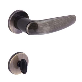 Fechadura para banheiro em aço inox e zamac Verona Polo Z 19,5x7,9cm antique Arouca