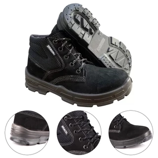 Bota Botina de Seguranca Nobuck Dubai Preta - Bracol