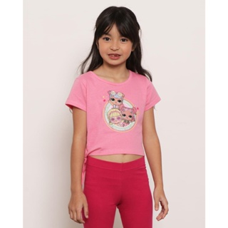 Blusa infantil Cropped Nozinho Lol Rosa