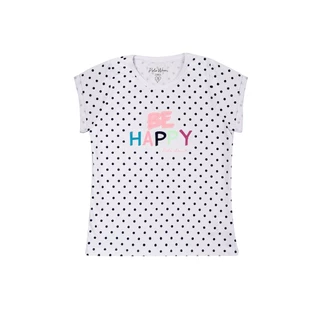 Cropped Infantil Estampa Happiness Polo Wear Branco