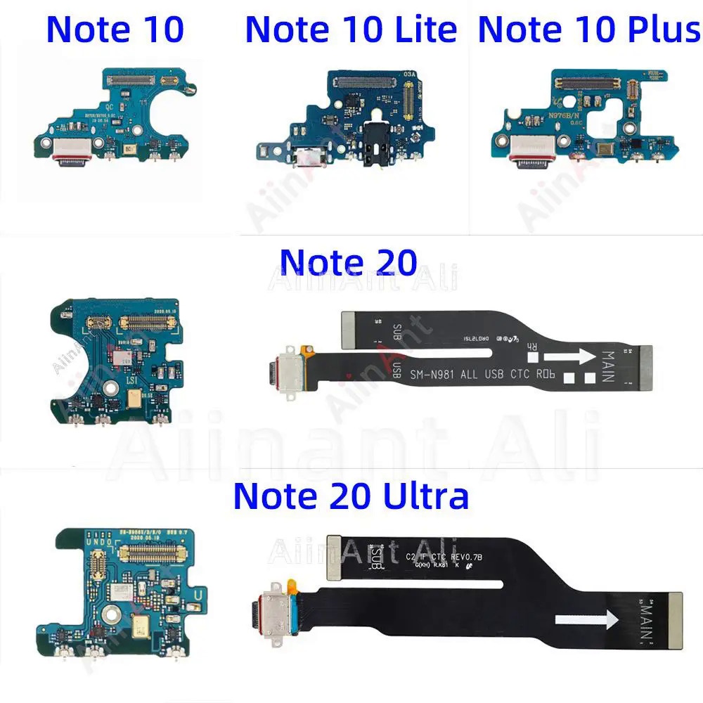 Porta USB Original Placa De Carregamento Dock Charger Cabo Flex Para Samsung Galaxy Note 10 20 Ultra Plus Lite N986N N981N N976N N975N