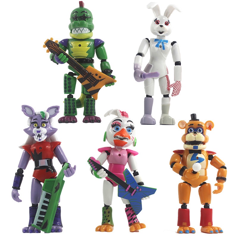 5pcs Anime Fnaf Five Nights At Freddy'S Personagem De Brinquedo De Ação  Figura Kids Gift Boy Toy