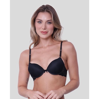 Sutiã Feminino Push Up Com Bojo Casca Preto