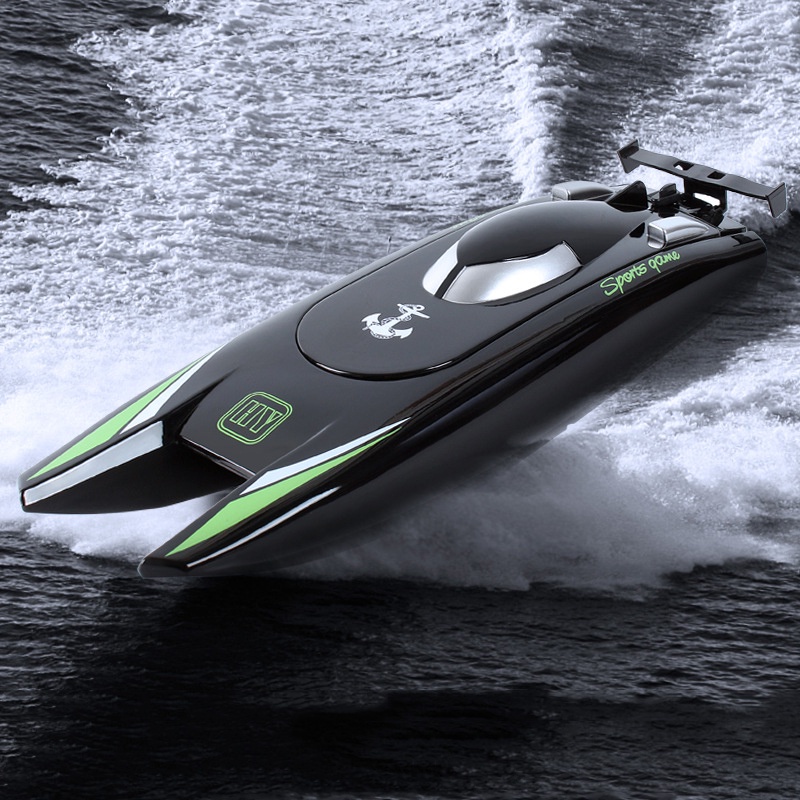 Barcos RC 2.4G 25KM/H Barcos de corrida de alta velocidade barcos de ...