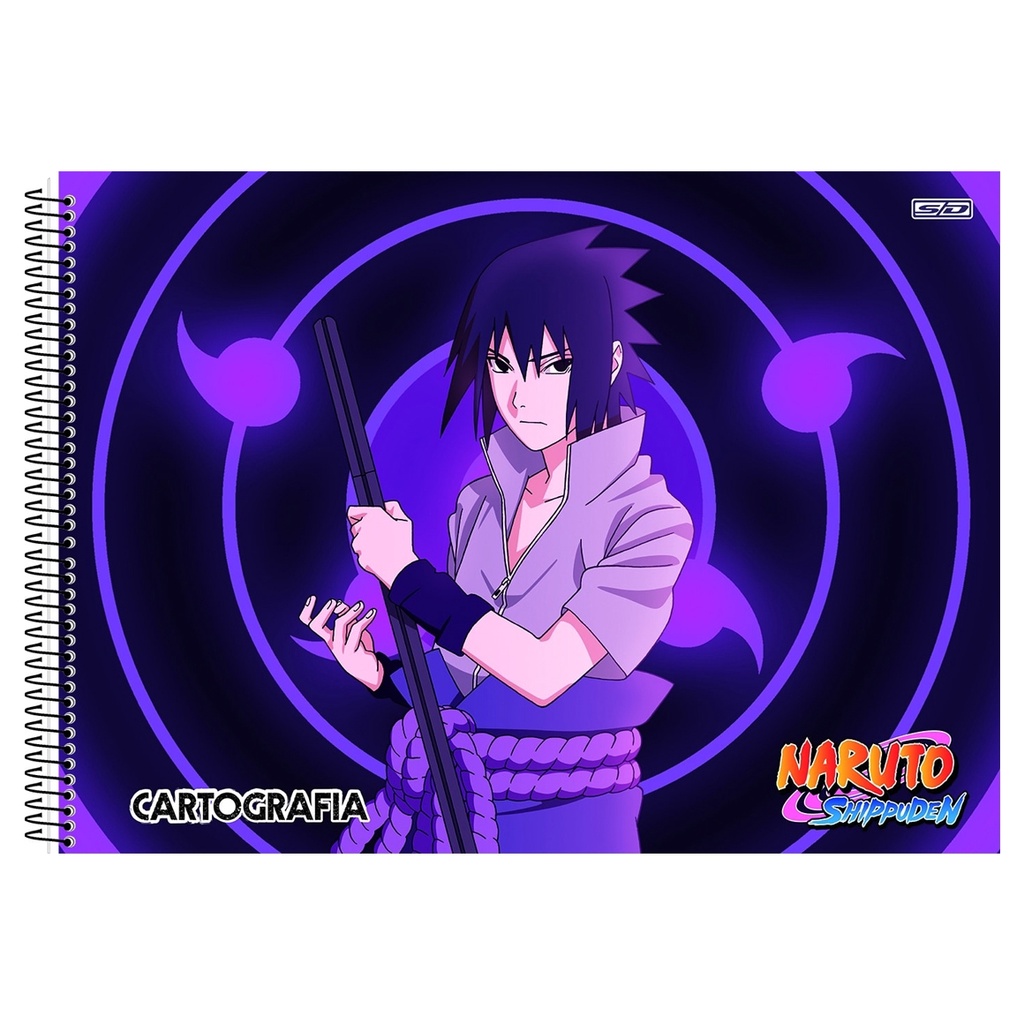 Caderno de Desenho Cartográfia Espiral Anime Naruto 1 Matéria 60