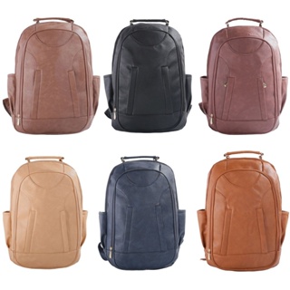 Mochila de Couro Femininas Escolar Bolsa De Viagem Faculdade