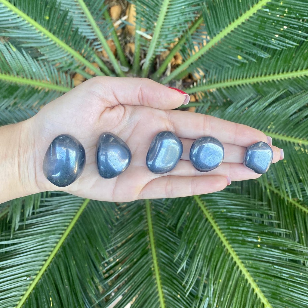 Pedra Hematita Rolada Cristais Naturais - Força e Proteção Pessoal (Escolha a Variação)