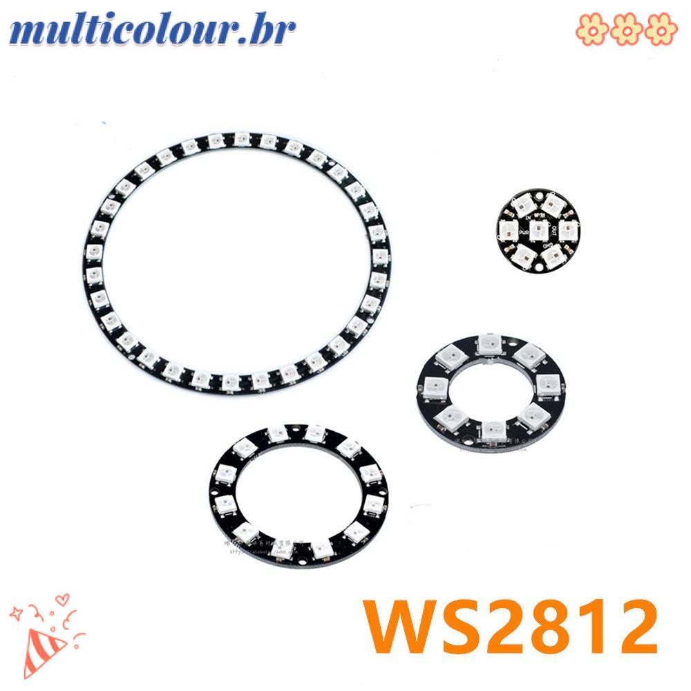 MULTICOLOUR WS2812 5050 LED Driver Integrado Anel De Lâmpada De ...