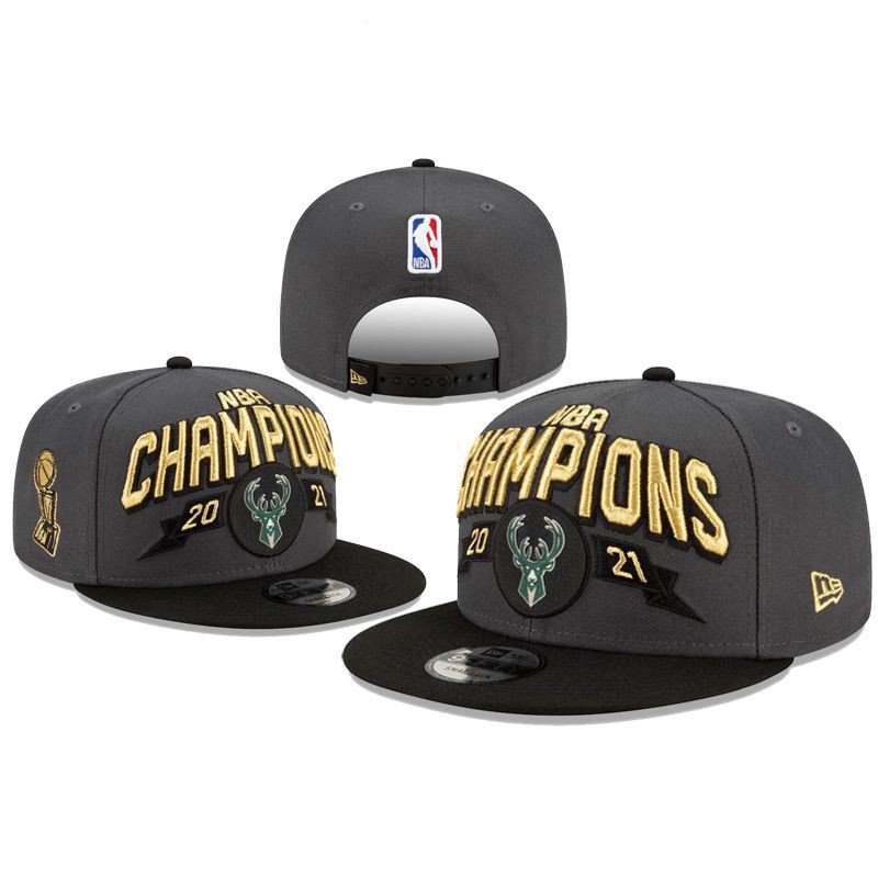 2021 NBA League Milwaukee Bucks Champion Cap Chapéu Final Snapback Cap para Homens Boné De Beisebol 90JO GFRU
