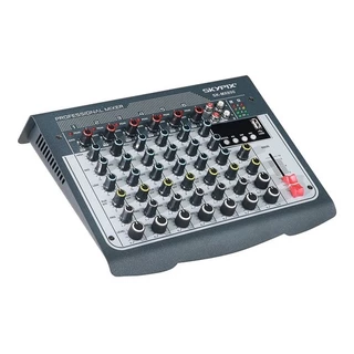 Mesa De Som 8 Canais SK-MX800 Skypix Bivolt Com Efeito Delay, Bluetooth, USB, Display MP3, Phantom Power, Equalizador 3 Bandas E Ajustes