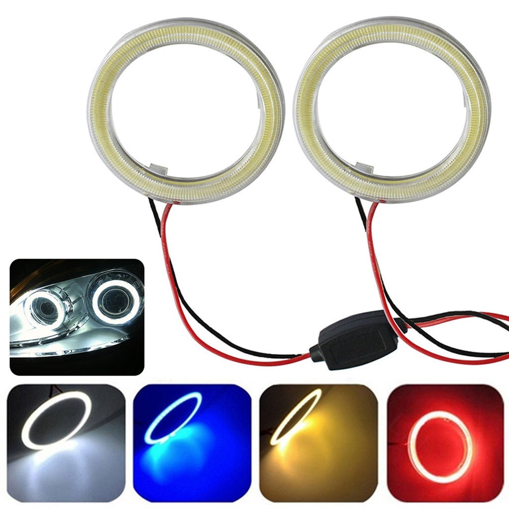 GR-2Pcs/Set 9-14V COB LED Angel Eyes Car Carro Anéis Lâmpada De Teto Para Veículos Automotores