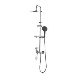 Ducha Chuveiro Modular Piano Redondo Pingoo - Prata em Oferta na Shopee