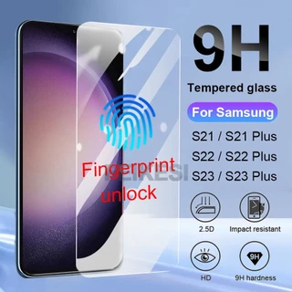 3PCS Fingerprint unlock Película De Vidro Temperado Para Samsung Galaxy S24 Ultra S24 Plus S23 S22 S21 Plus S21 Pelicula