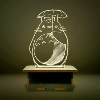 Mini Luminária Studio Ghibli - Totoro Com Guarda Chuva