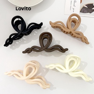 Lovito Grampos De Cabelo Cruzados Básicos Lisos Casuais Para Mulheres LFA11030