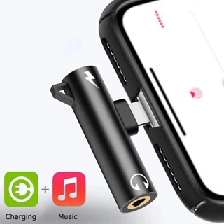 Adaptador 2 Em 1 Para iPhone 8/X/XS/11/12 Iluminação Fones De Ouvido Com Carregamento De Áudio De 3,5 Mm Conector De Cabo AUX Jack