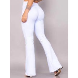 Calça mega flare - R$ 289.90, cor Branco (cintura alta, de tecido) #61114,  compre agora, Shafa