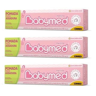 Kit 3 Pomada De Assaduras Rosa 45g - BabyMed em Oferta na Shopee