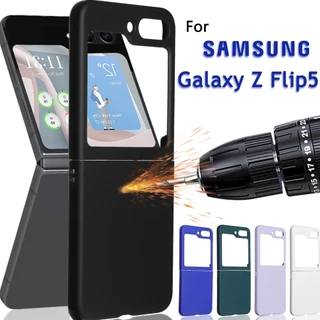 Caso dobrável ultra fino para Samsung Galaxy Z Flip 5, tampa do PC rígido, escudo anti-bater, caso de luxo, 5G