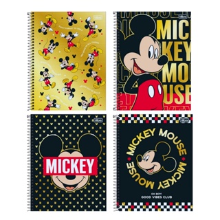 Caderno Universitário Escolar Mickey Mouse 1 Matéria 80 Fls