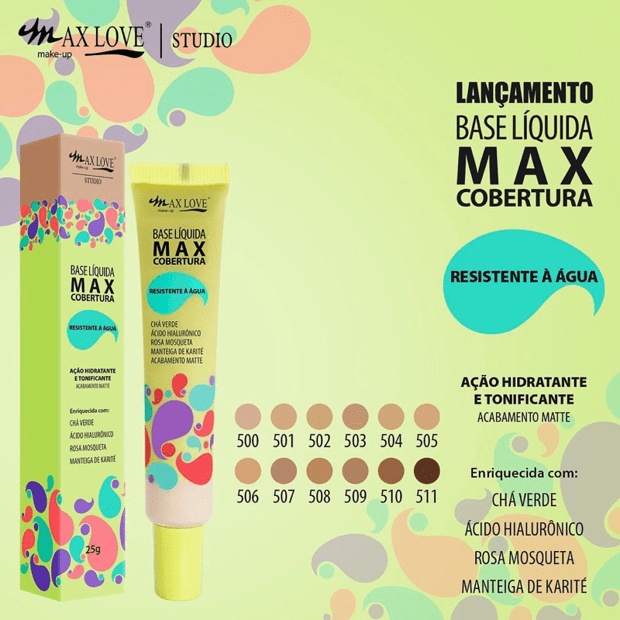 Base Líquida Max Love Max Cobertura 511 25g | Shopee Brasil