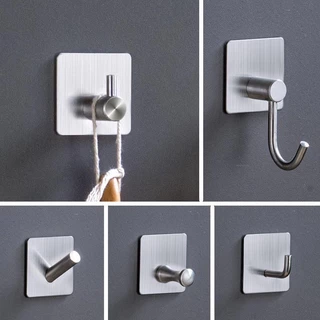 Gancho De Parede Adesivo Forte De Aço Inoxidável Para Roupas De Quarto Toalha De Porta De Pintura