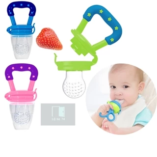 Chupeta Alimentadora Bebe Para Frutas Com Tampa Higiênica Prática Com Bico De Mamadeira Macio em Oferta na Shopee
