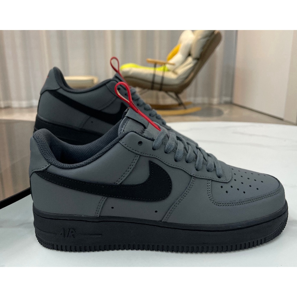 Nike Air Force One Shoes, mocassim original, cor preta fosco, qualidade, 36-45