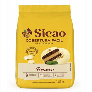 Cobertura Fácil Fracionada Branco 1,01kg Gotas - Sicao