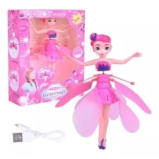 Brinquedo Boneca Fada Que Voa Brinquedo Fadinha Drone Sensor De Mão