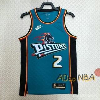 Hot pressed Camiseta De Basquetebol Masculina Detroit Pistons Cade Cunningham #2 blusa de basquete NBA jerseys
