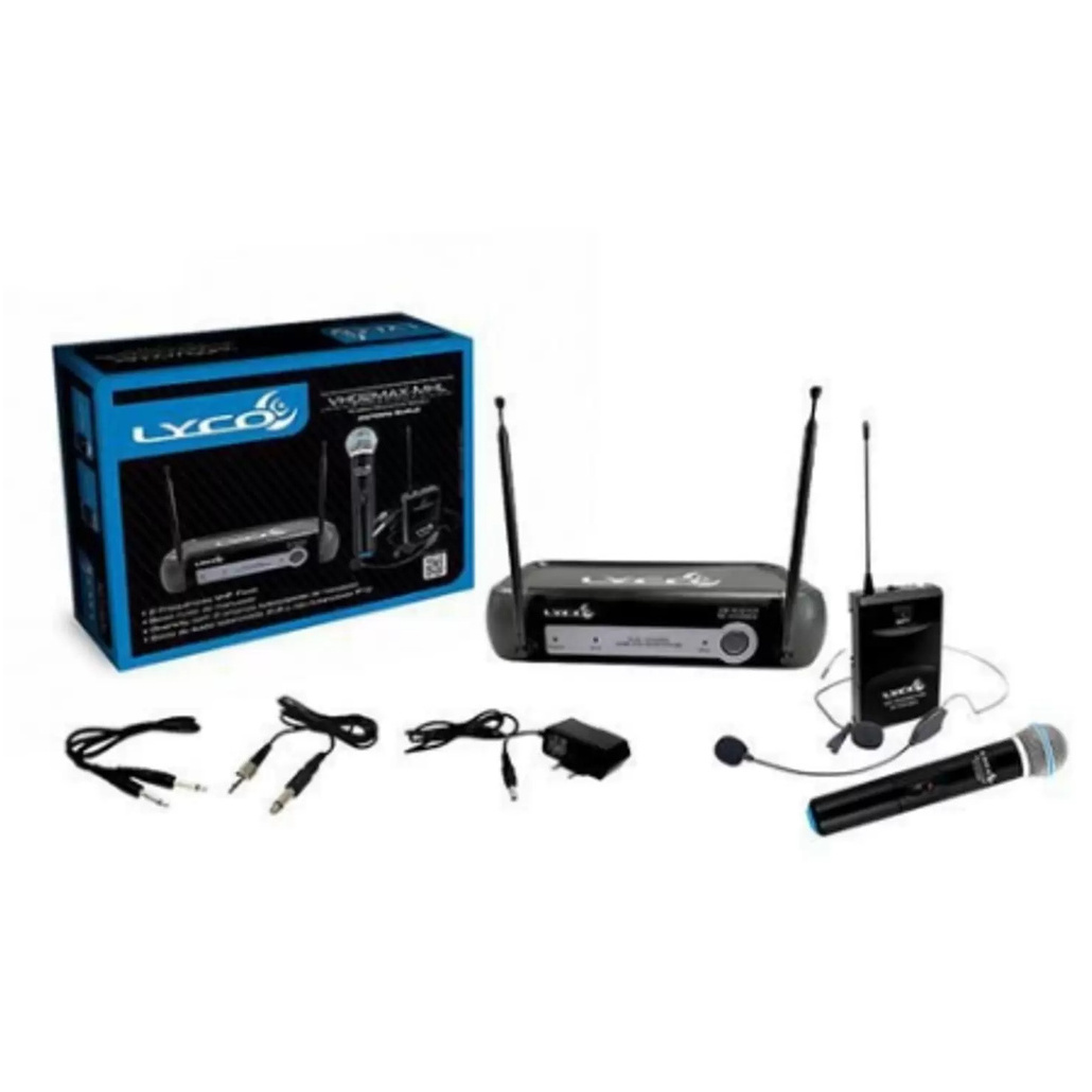 Microfone Duplo Sem Fio Lyco VH02MAX-MM | Shopee Brasil