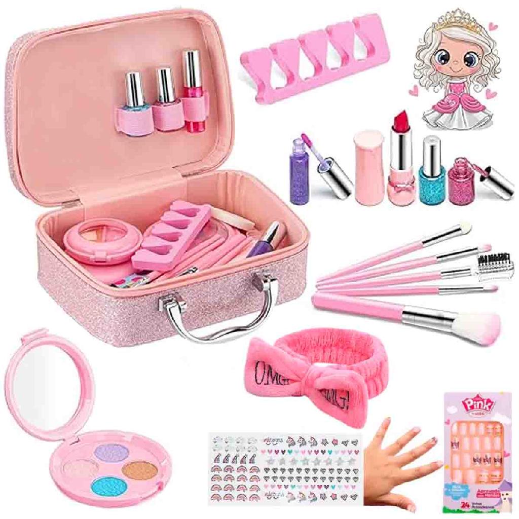 Brinquedo Infantil Kit Maquiagem para Boneca Little Beauty BAR-14222 -  Maquiagem Virtual