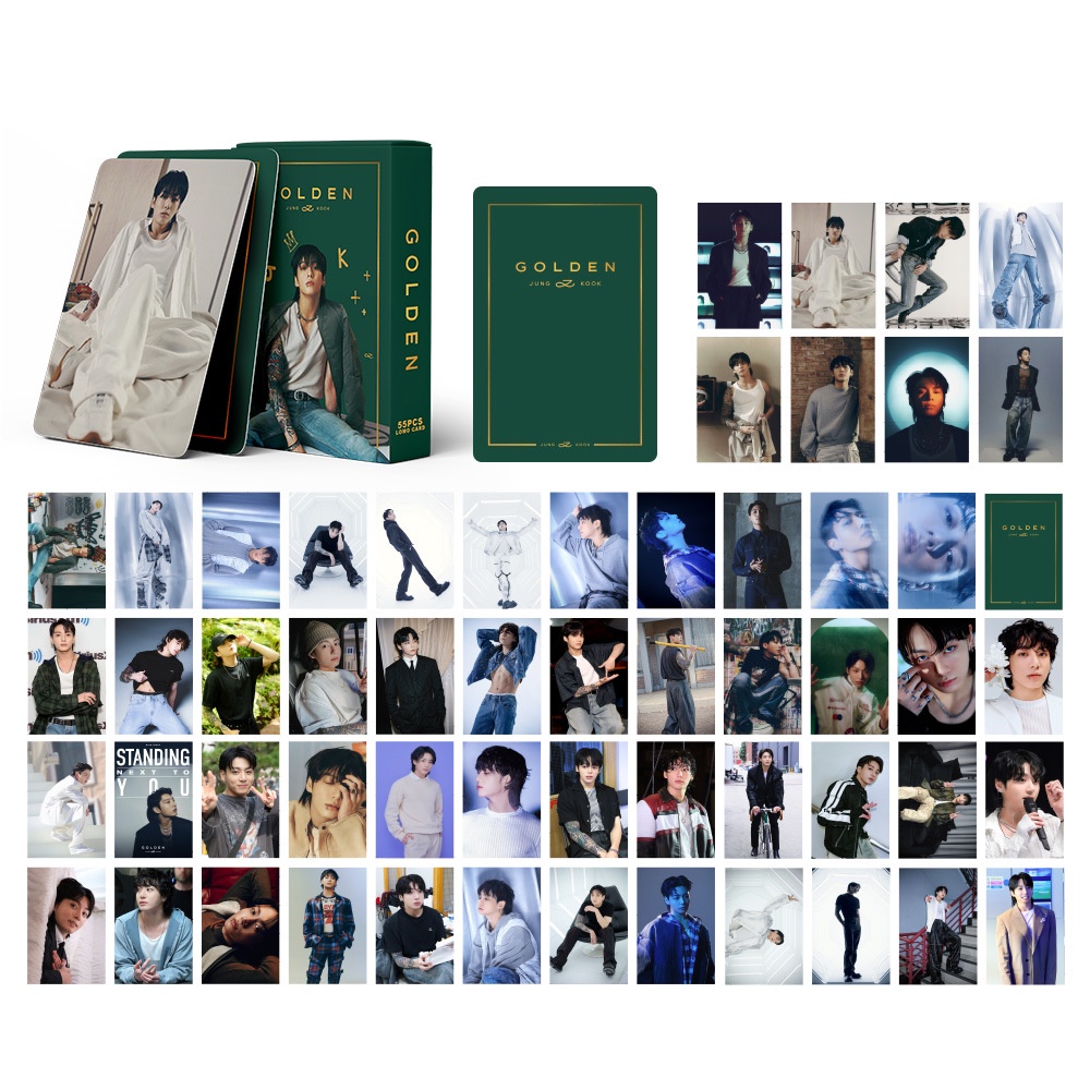 LINXX 55 Pcs Jungkook GOLDEN Álbum Ouro Lomo Card Kpop Photocards