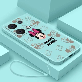 Xiaomi poco X6 Pro M6 X6Pro X5 5G Caixa De Desenho Animado Minnie Móvel Mouse Fofo Silicone Líquido Capa Protegida Por Câmera Completa