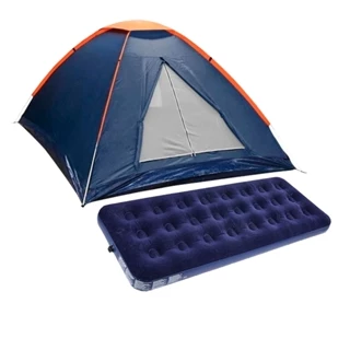 Barraca de Camping 600mm Coluna d´água Panda NTK 2 pessoas Com Colchão de Solteiro Kala