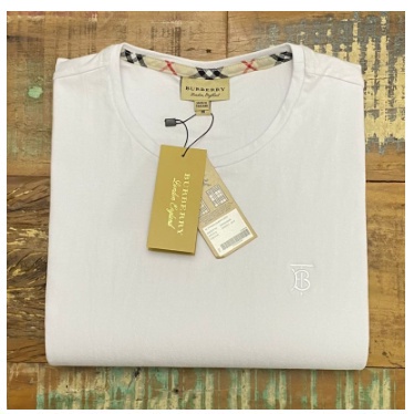Camisa Burberry Grife Fio 40.1 Logo Emborrachado Promoção Imperdivel