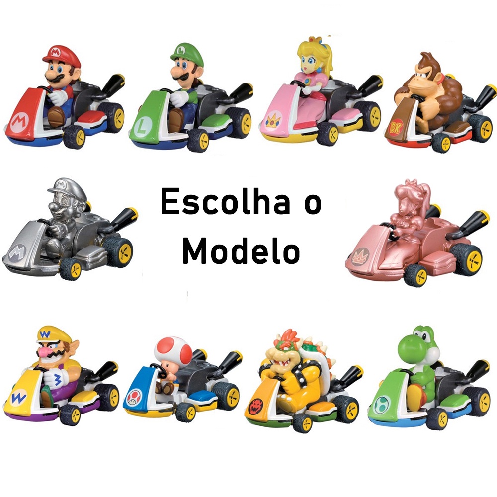 Carrinho Mario Kart Mini Figuras - Fun - Escolha o Modelo