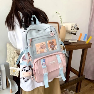 Moda Mulheres Mochila Kawaii Canvas Lazer Travel Bag Mochila Bookbag para Menina Adolescente Schoolbag Laptop Bagpack