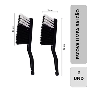 Kit 2 Escova Vassourinha Espanador De Pó Limpa Balcão