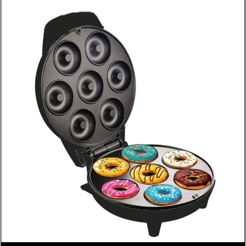 Mini Maquina De Donuts Café Da Manhã Capacidade Para 7 Mini Rosquinha Elétrica 110V E 220V Portátil