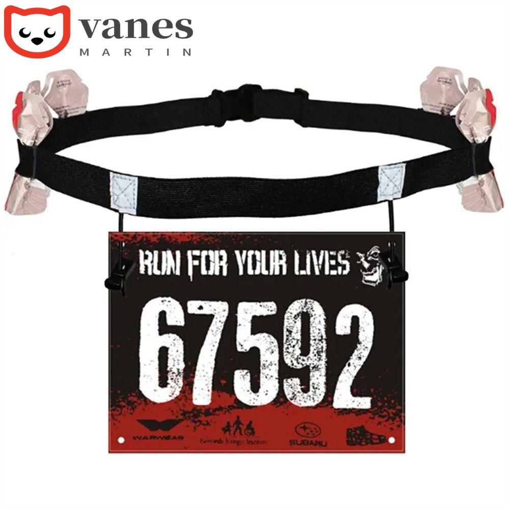 VANES Correia Com Número De Corrida , Fita Refletiva Porta Gel Maratona Acessórios De Cintura Pacote Triatlo Preto Noturna
