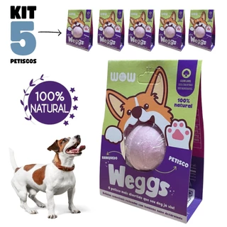 Kit 5 Petisco Natural para Cães Pet Weggs Lombinho