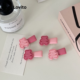 Lovito Grampos De Cabelo Colorblock Com Padrão Fofo De Desenho Animado Para Mulheres LFA11288