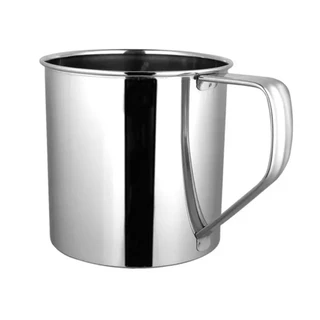 Caneca 100% Em Aço Inoxidável Com Alça De 180 Ml