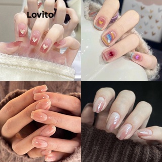Lovito Beauty Ins Y2K À Prova De Água 3D Relevo Unhas Artificiais Para Mulheres LBT01040